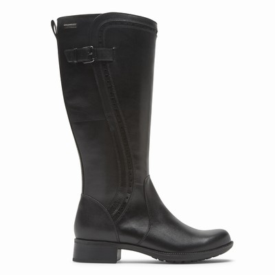 Botas Rockport Copley Waterproof Tall Mulher Pretas PT-53269